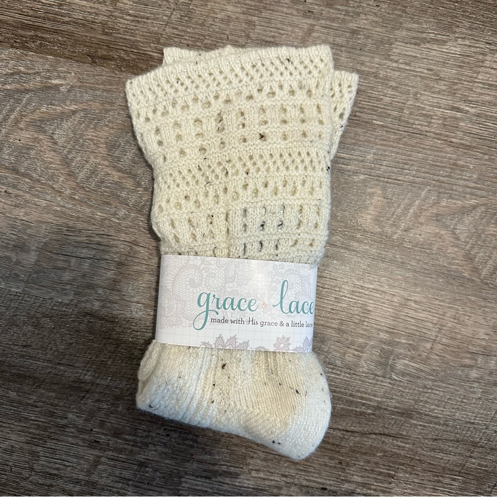 NWT Knit Top Bootie Sock- Grace and Lace